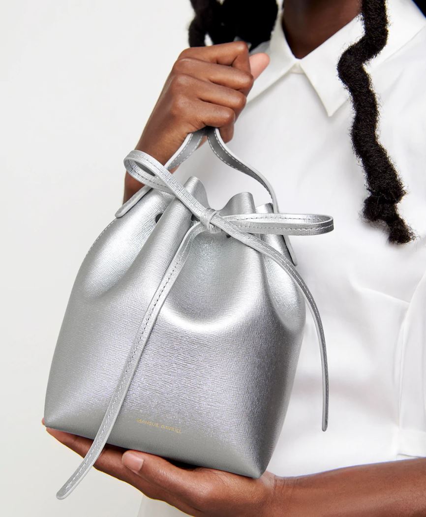 Women's Mansur Gavriel Mini Mini Bucket Bags Silver | AU 1658ZG